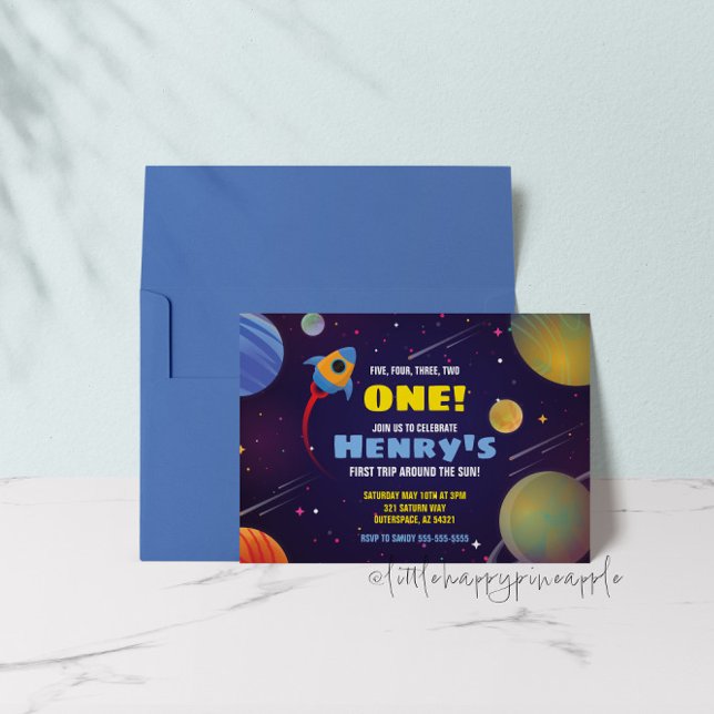 Convite de Aniversário Primeira Volta ao Sol (Criador carregado)