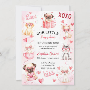 Convite de aniversário Puppy Lover para Crianças