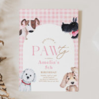 Convite de Aniversário Puppy Paw-Ty