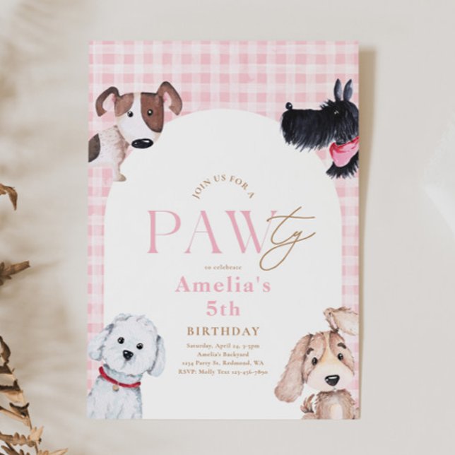 Convite de Aniversário Puppy Paw-Ty (Criador carregado)