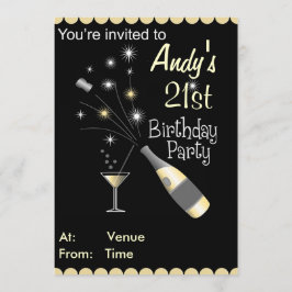 Convite de aniversário - Qualquer Idade - Adulto