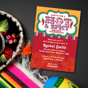 Convite de Aniversário Quente e Espicável
