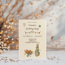 Convite de aniversário Rabbit Peter