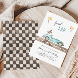 Convite de Aniversário Race Car First Lap