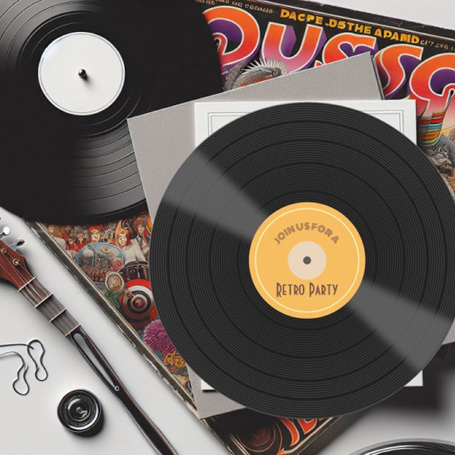 Convite de aniversário Retroativo (Retro Birthday Party)