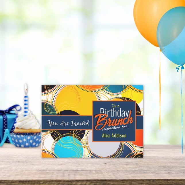 Convite de aniversário retrorreflector Colorido do (Criador carregado)