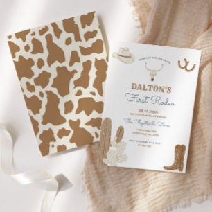 Convite de aniversário Rodeo Cowboy