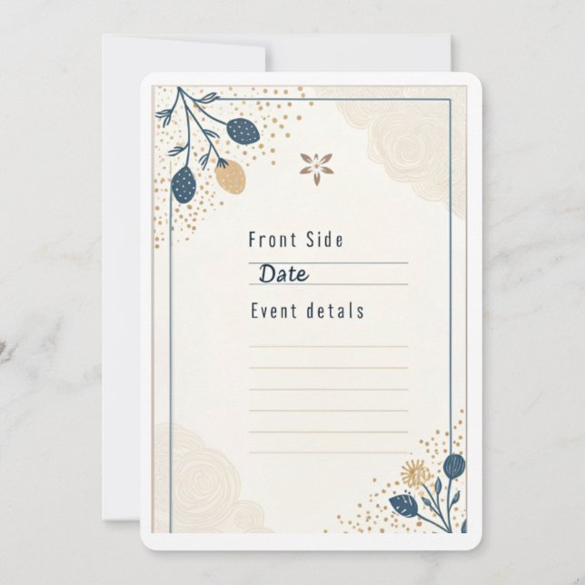 Convite de aniversário romântico para ele - person (Verso)