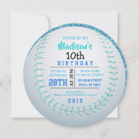 CONVITE DE ANIVERSÁRIO RONUND BASEBALL