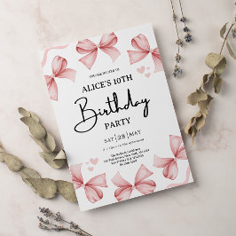 Convite de aniversário Rosa Arco