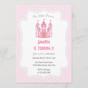 Convite de aniversário Rosa da Princesa