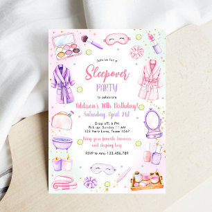 Convite de Aniversário Rosa de Spa para Meninas em