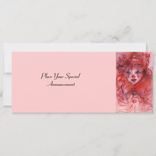 Convite de aniversário rosa-VERMELHO
