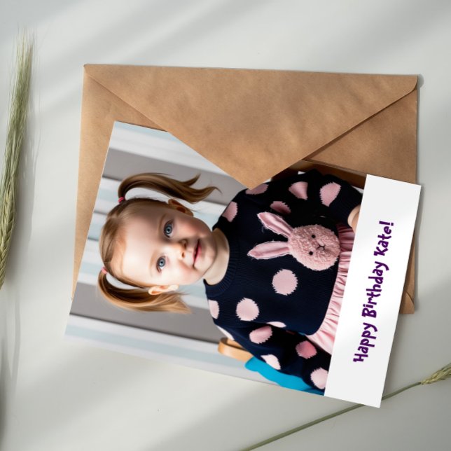 Convite de Aniversário Roxo para Crianças (Criador carregado)
