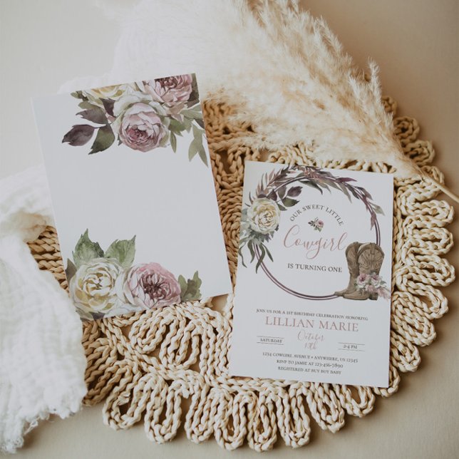 Convite de Aniversário Russo a Cowgirl Country (Criador carregado)