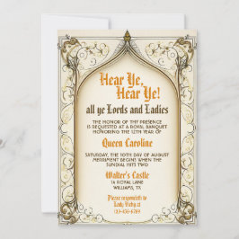 Convite de Aniversário Russo Medieval Renascentist