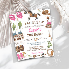 Convite de aniversário Russo Ocidental do Cowboy