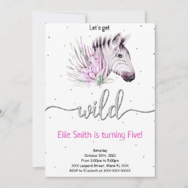 Convite de Aniversário Safari Animal