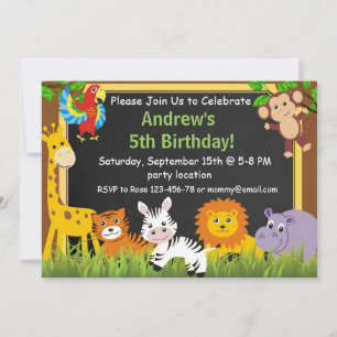 Convite de aniversário Safari,convite de selva