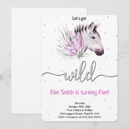Convite de Aniversário Safari de Animais