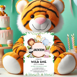 Convite de Aniversário Safari Wild One