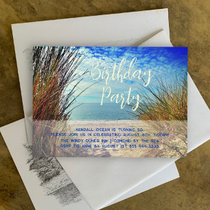 Convite de Aniversário Sea Dunes