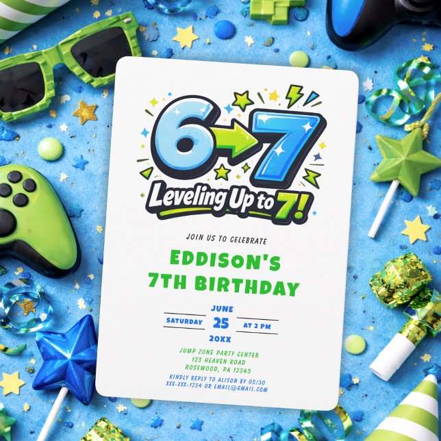 Convite de Aniversário Seven Trending 6 7 (Criador carregado)