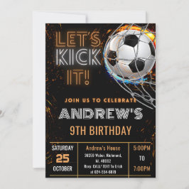 Convite de Aniversário Simples de Futebol Personal