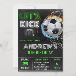 Convite de Aniversário Simples de Futebol Personal