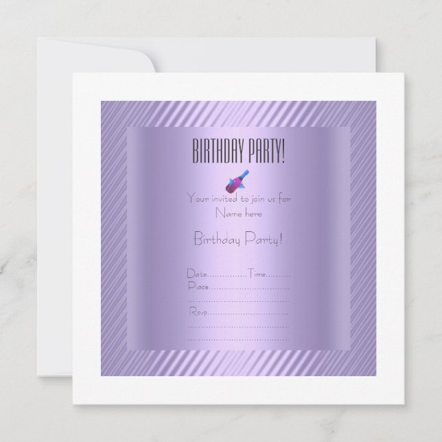 convite de aniversário simples e elegante (Frente)