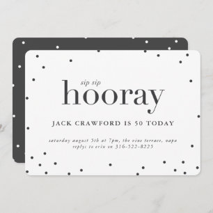 convite de aniversário Sip Sip Sip Hooray