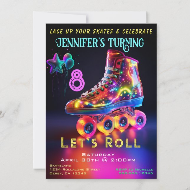 Convite de aniversário skate (Frente)