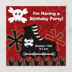 Convite de aniversário Skater Dude