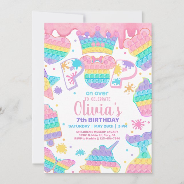 Convite de aniversário, Slime. Invit (Frente)