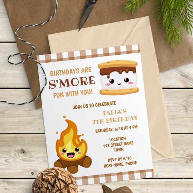 Convite de aniversário Smores (Criador carregado)