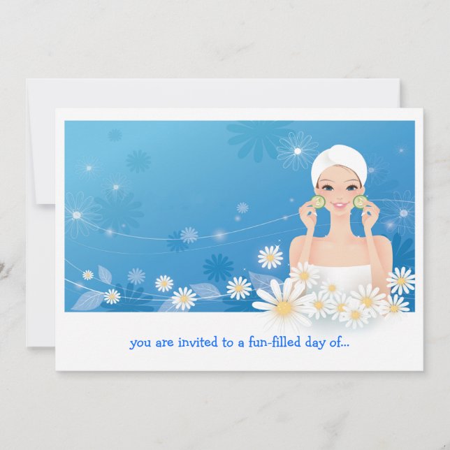 Convite de Aniversário Spa Breeze (Frente)
