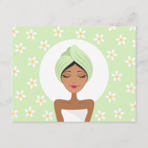 convite de aniversário Spa com plumeria