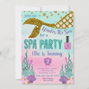 Convite de Aniversário Spa Spa
