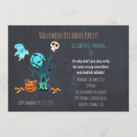 Convite de aniversário Spooky Halloween