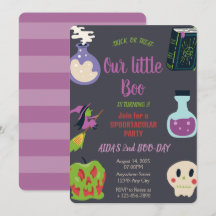 Convite de aniversário Spooky Halloween