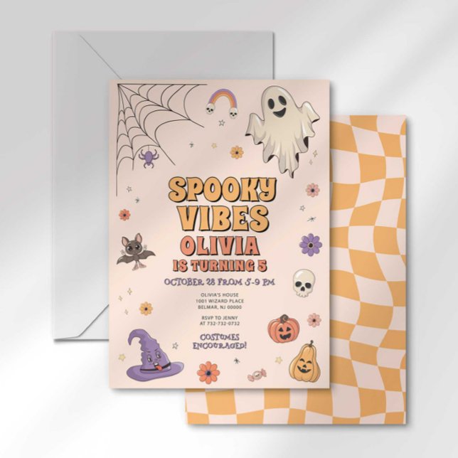 Convite de Aniversário Spooky Vibes (Criador carregado)