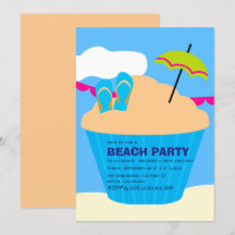 Convite de aniversário Summer Beach