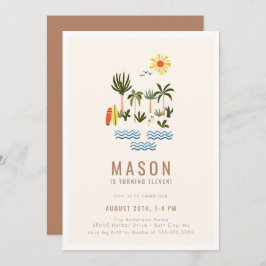 Convite de aniversário Surf de Verão