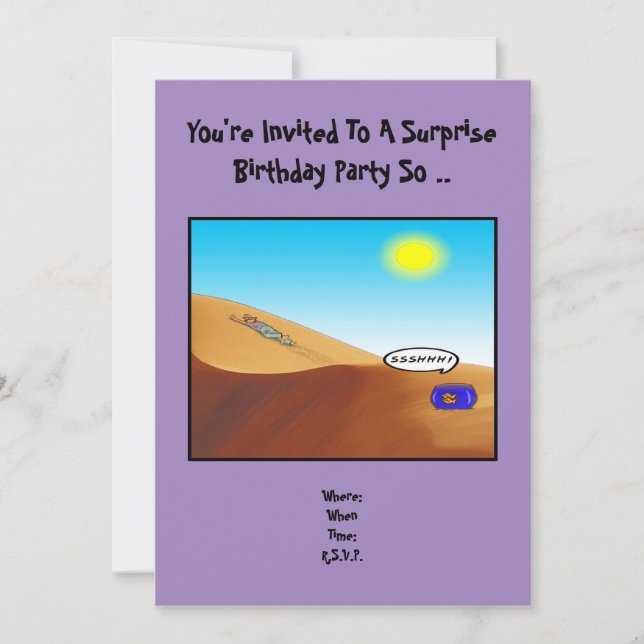 Convite De Aniversário Surpresa. (Frente)