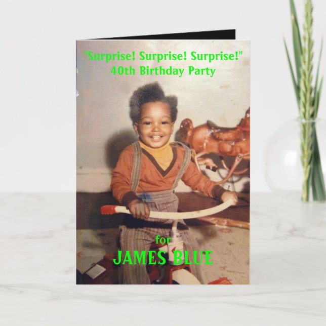 Convite de aniversário surpresa (Frente)