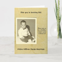Convite de aniversário surpresa policial