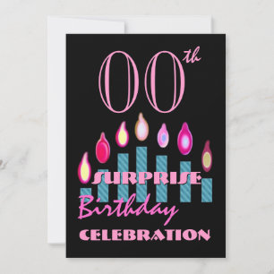 Convite de aniversário SURPRISE DE Ano Personaliz