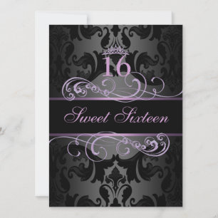 Convite de Aniversário Sweet16 com Rodopio Roxo Da