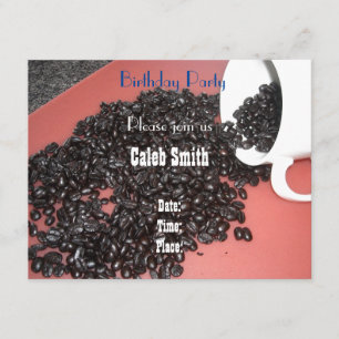 Convite de Aniversário Tema Café