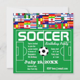 Convite de Aniversário Tema Futebol
